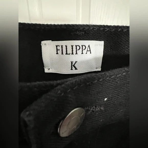 Filippa K Black Designer Tapered Jeans • NWOT • High Rise • Size 27 - Picture 2 of 6